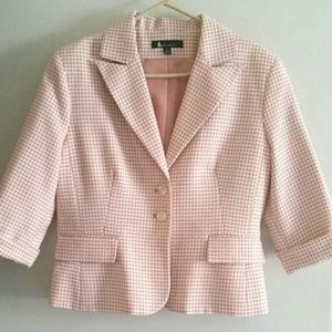 Larry Levine Houndstooth Blazer Jacket